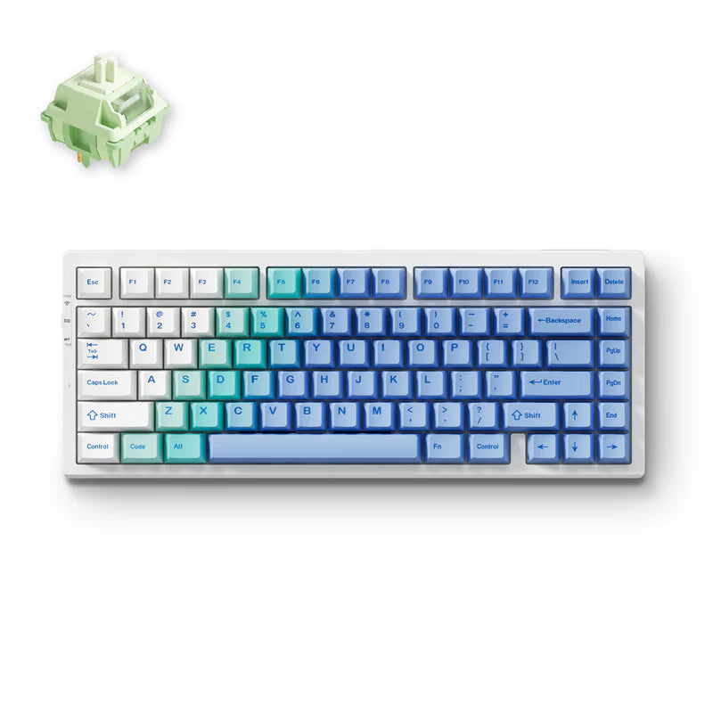 MCHOSE G75-12 PRO Arctic Snow Gasket mount Mechanical RGB Gaming Keyboard,Matcha Latte Switch