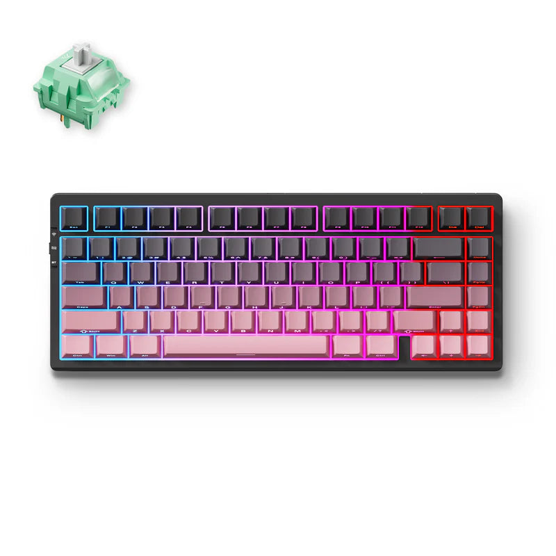 MCHOSE G75-18 PRO Black Pink Gasket mount Mechanical RGB Gaming Keyboard,cabbage Tofu Switch