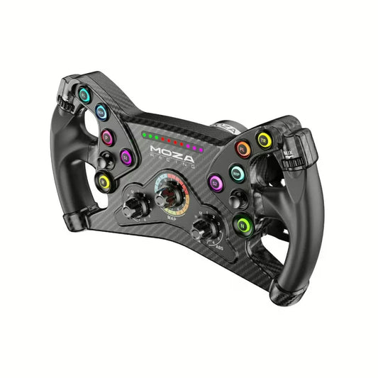 MOZA GT Racing Ultimate 3-Pedal Sim Bundle: R9 V3 Direct Drive Base, KS GT Steering Wheel, CRP2 Load Cell Pedals & CRP2 Clutch Games Corner