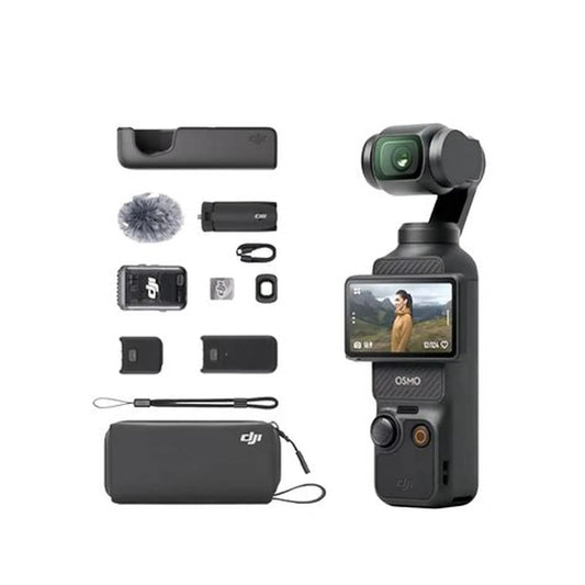 DJI Osmo Pocket 3 Creator Combo, Vlogging Camera with 1'' CMOS, 4K/120fps Video, 3-Axis Stabilization, Face/Object Tracking, Fast Focusing, Mic Included for Clear Sound, Digital Camera for Photography