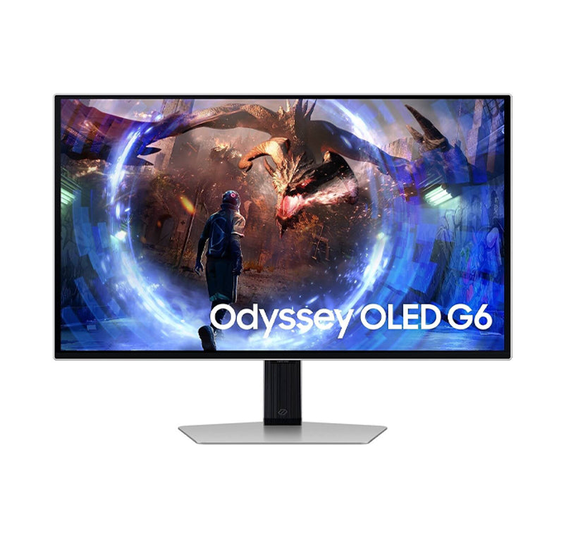 SAMSUNG Odyssey OLED G6 G60SD Gaming Monitor, 27" QHD OLED Display, 360Hz Refresh Rate, 0.03ms (GtG) Response Time, AMD FreeSync Premium Pro Technology, Silver | LS27DG602SMXUE