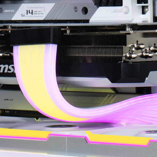 Lian Li Strimer Wireless 24 Pin with Controller (PW24-1W-T) - Addressable RGB Power Extension Cable - 2.4 GHz Wireless Control