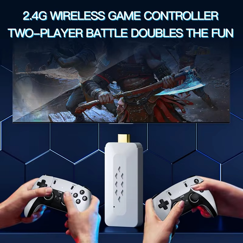 M22 Game Stick 4K 64GB 30000+ Games 52 Simulators EMUIELEC System 2.4G Wireless Retro Classic Video Gaming Consoles