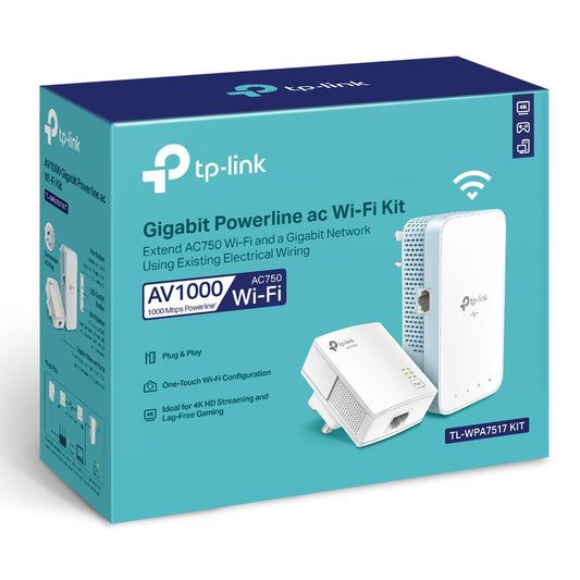 TP-LINK TL-WPA7517 KIT New AV1000 Gigabit Powerline ac Wi-Fi Kit