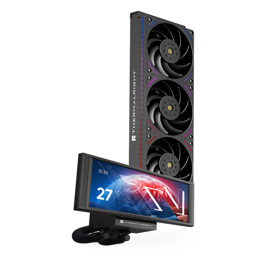 Thermalright Trofeo Vision 360 ARGB Black CPU Liqud Cooler,6.86-inch Magnetic IPS LCD Screen with 2400x1080 Resolution,Free to DIY a Variety of Themes,Liquid CPU Cooler for AM4/AM5,Intel LGA1700/1851