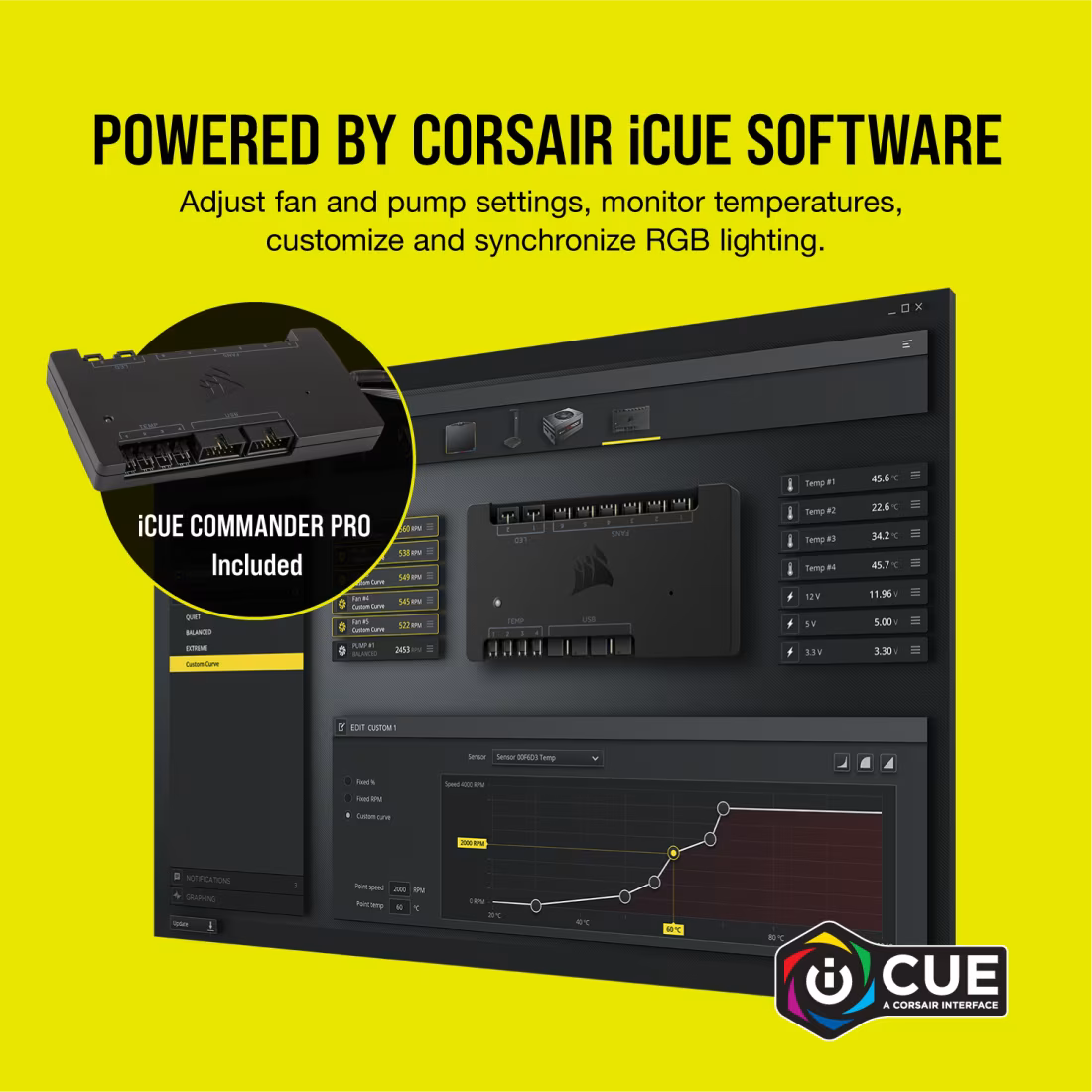 Corsair Hydro X Series xh305i Hardline Water Cooling Kit With/Incl XC7 CPU Water Block, XR5 360MM Radiator, XD5 Pump Res and Icue QL120 Rgb Fans