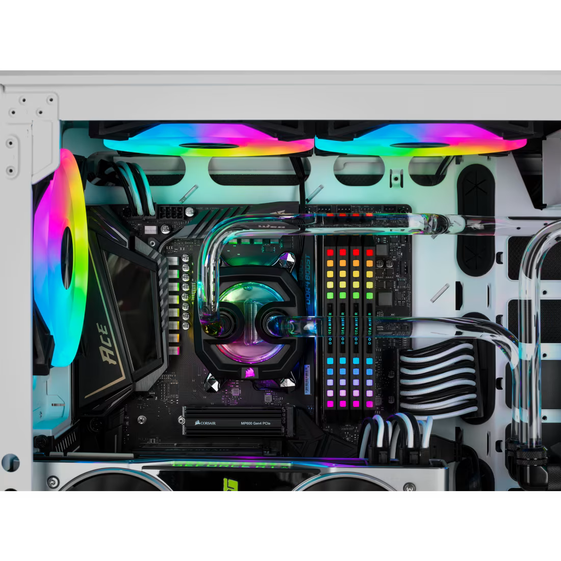 Corsair Hydro X Series xh305i Hardline Water Cooling Kit With/Incl XC7 CPU Water Block, XR5 360MM Radiator, XD5 Pump Res and Icue QL120 Rgb Fans