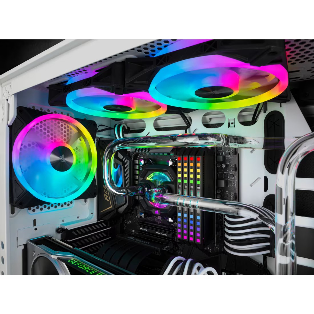 Corsair Hydro X Series xh305i Hardline Water Cooling Kit With/Incl XC7 CPU Water Block, XR5 360MM Radiator, XD5 Pump Res and Icue QL120 Rgb Fans