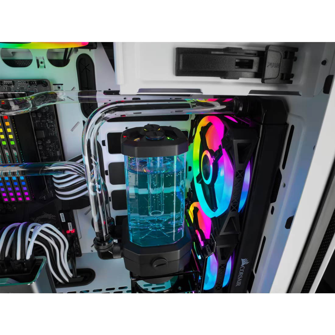 Corsair Hydro X Series xh305i Hardline Water Cooling Kit With/Incl XC7 CPU Water Block, XR5 360MM Radiator, XD5 Pump Res and Icue QL120 Rgb Fans