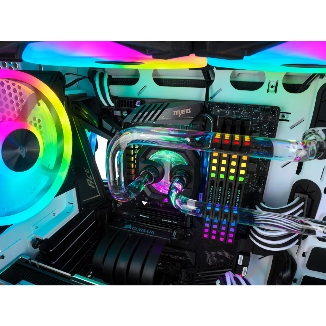 Corsair Hydro X Series xh305i Hardline Water Cooling Kit With/Incl XC7 CPU Water Block, XR5 360MM Radiator, XD5 Pump Res and Icue QL120 Rgb Fans
