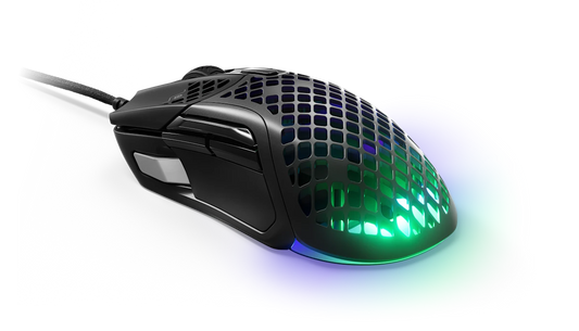 SteelSeries Aerox 5 Ultra Lightweight Honeycomb Water Resistant Wired RGB Optical Gaming Mouse With 9 Programmable Buttons - Wired - Black Games Corner