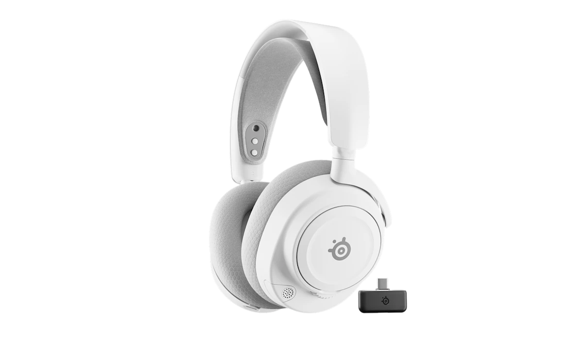 SteelSeries Arctis Nova 7 Wireless Gen 2 Gaming Headset - Real-Time App Control, 50+ HR Play, Neodymium Drivers, Mix 2.4GHz/Bluetooth, PC, PS5, PS4, Switch 1/2, Mobile - White