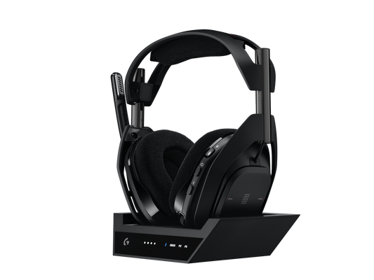 Logitech G Astro A50 X Omni-Platform Wireless Gaming Headset + Base Station for PS5, Xbox, PC: PLAYSYNC Video & Audio Switcher - Black