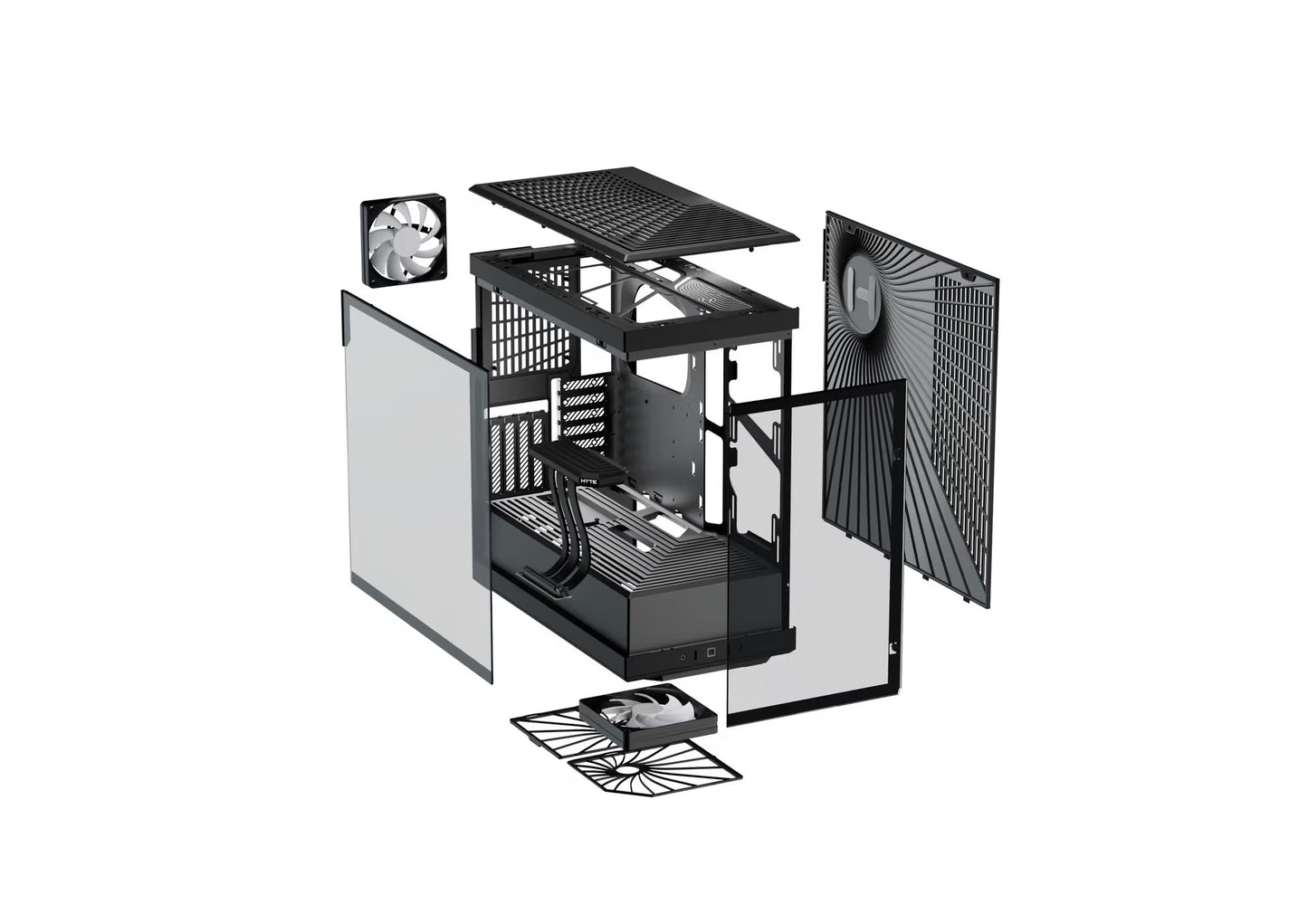 HYTE Y40 Mid Tower ATX PC Case - Tempered Glass, Black - CS-HYTE-Y40-B-GC
