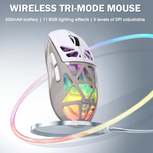 ONIKUMA CW930 Tri-Mode Wireless Gaming Mouse with RGB Lighting & 500mAH Battery Games Corner