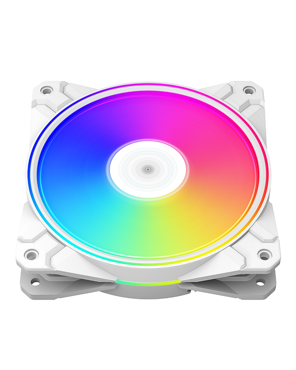 DeepCool CF120 Plus 3 Pack RGB 120mm Fan, Addressable RGB LED Lighting ,120mm PWM Fan, 3 Pack, White | DP-F12-AR-CF120P-WH-3P-GC