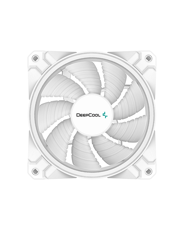 DeepCool CF120 Plus 3 Pack RGB 120mm Fan, Addressable RGB LED Lighting ,120mm PWM Fan, 3 Pack, White | DP-F12-AR-CF120P-WH-3P-GC