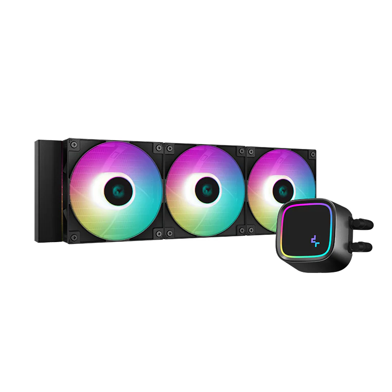 Deepcool LE720 ARGB AIO Liquid CPU Cooler, GAMMAXX SERIES, 360mm Radiator, 3x High-Performance aRGB Fans, 500~2250 RPM Fan Speed, 85.85 CFM Fan Airflow, Hydro Bearing Type, ANTI-LEAK Tech Inside, Black | R-LE720-BKAMMN-G-1