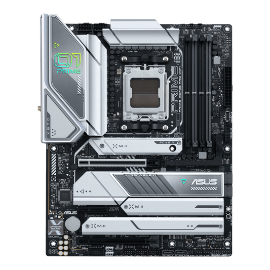 Asus Prime X670E-Pro Wifi DDR5 ATX Motherboard, Socket AM5, AMD X670 Chipset, Max 128GB Memory, PCIe 5.0, Realtek 2.5Gb Ethernet, LAN Guard, Wi-Fi 6E, Bluetooth v5.2 | 90MB1BL0-GC