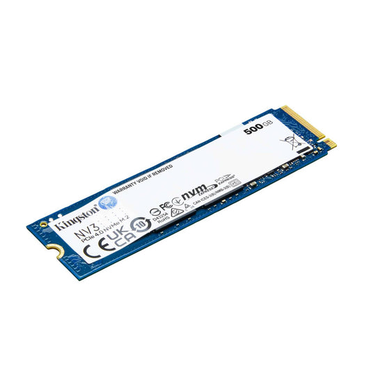 Kingston NV3 500GB M.2 2280 NVMe SSD, PCIe 4.0 Gen 4x4, Up to 5000 MB/s,SNV3S/500G