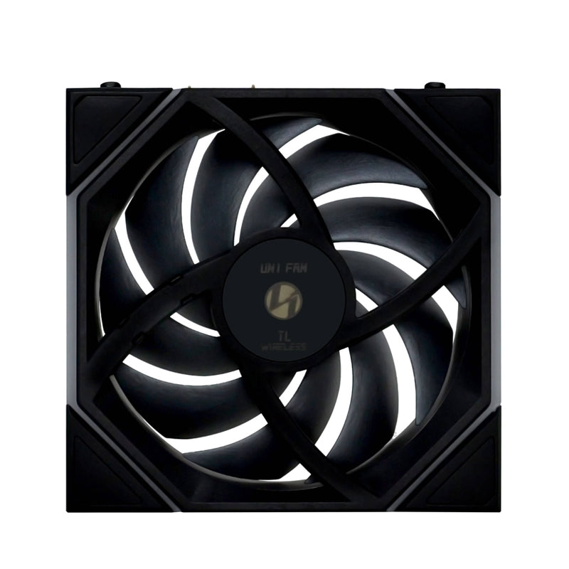 Lian-Li UNI FAN TL 120 Reverse Blade Wireless Case Fan, 120mm Fan Size, 2300 RPM Fan Speed, 83.4 CFM Fan Airflow, Fluid Dynamic Bearing Type, PBT & PA66 Material, Singe Pack, Black | 12RTL1W1B