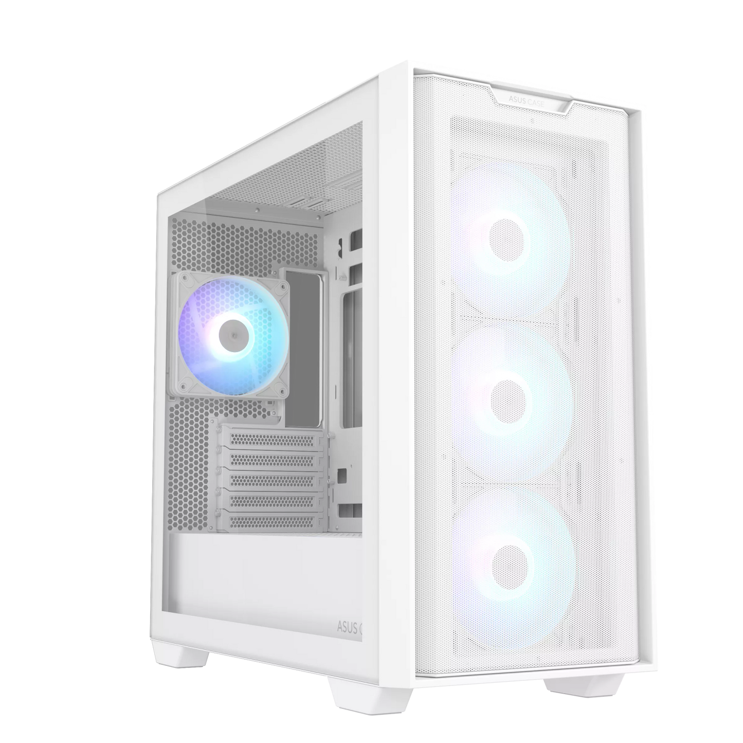 Asus A21 Plus Micro ATX ARGB PC Case - White.