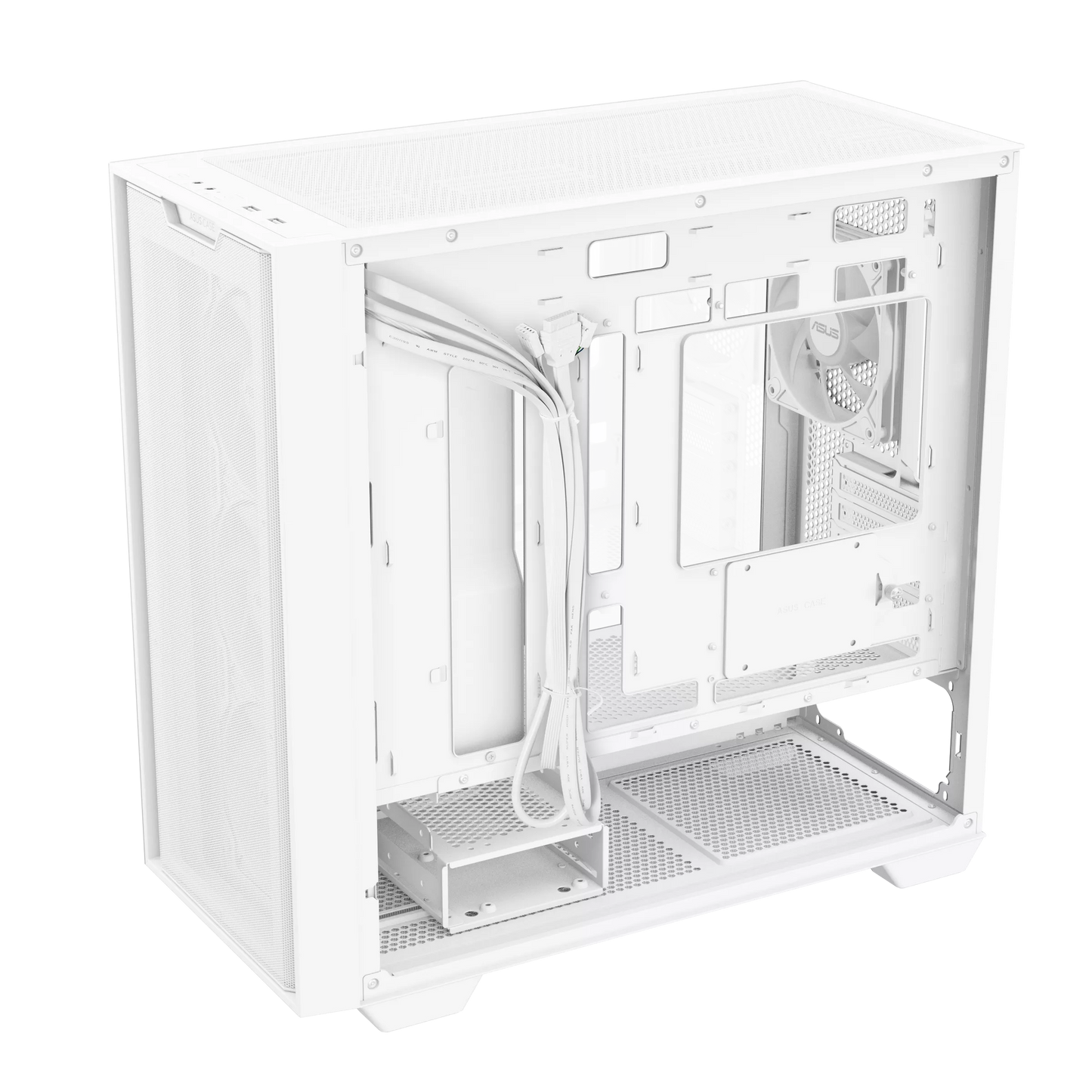 Asus A21 Plus Micro ATX ARGB PC Case - White.