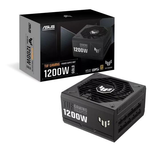 ASUS TUF Gaming 1200W Gold, ATX 3.1 Compatible Fully Modular Power Supply.
