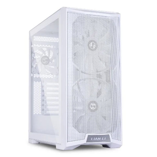 Lian Li Lancool 215 ATX Mid Tower Computer Case, Pre-installed 200MM ARGB fans and a 120MM fan, Mesh panels, Honeycomb vent, Tempered Glass,.
