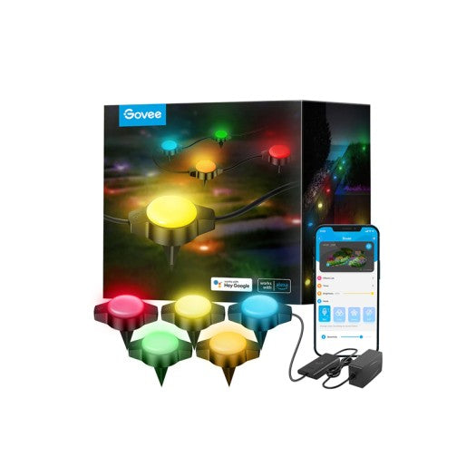GOVEE ALLURE outdoee ground lights, RGBIC 50FT pathway lights, -H7051
