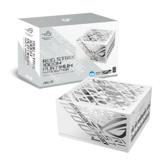 Asus ROG Strix 1000W Platinum, ATX 3.1, 80+ Platinum, Fully Modular Power Supply, White