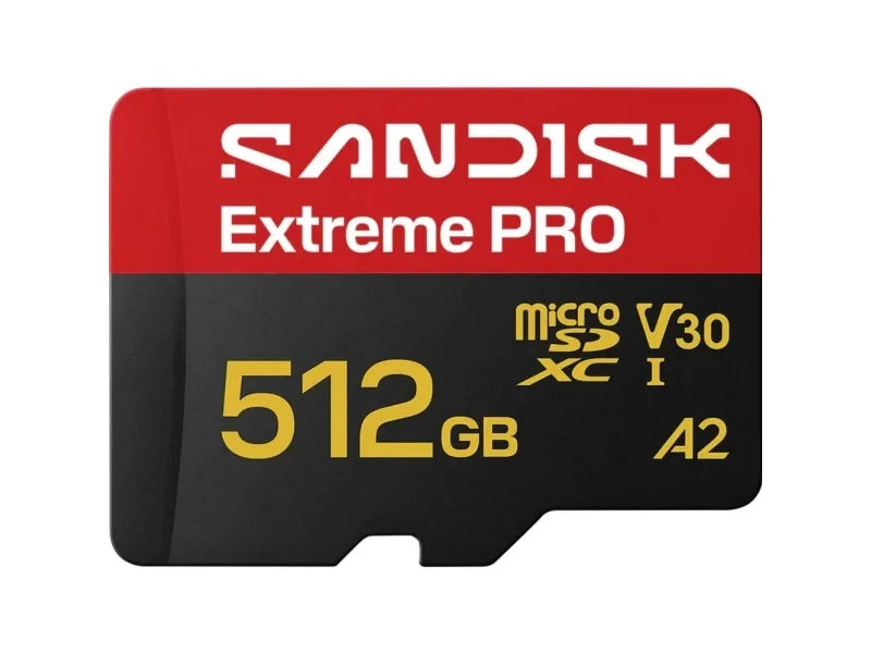 SanDisk Extreme PRO 512GB microSDXC UHS-I Memory Card with Adapter SDSQXCJ-512G-GS6MA