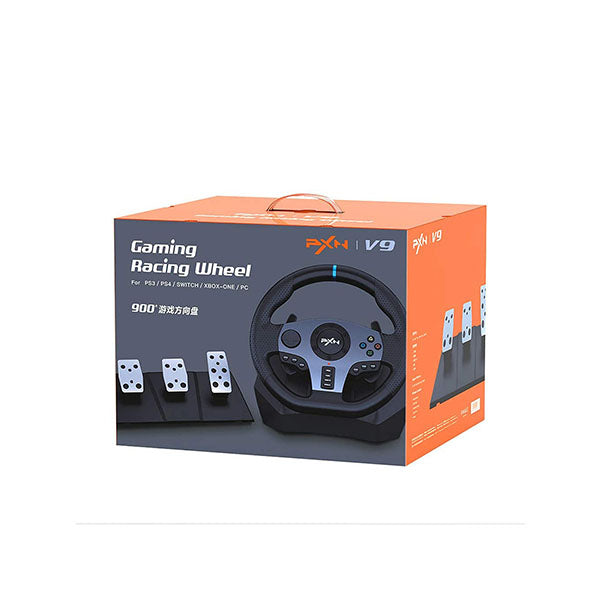 PXN V9 Steering Wheel, for PC,Xbox One,Nintendo Switch,PS3,PS4,Xbox Series S/X (pre owned)
