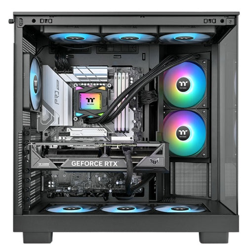 Thermaltake LA240 ARGB Sync AIO Liquid CPU Cooler, 240mm Radiator, 2x 120mm aRGB Pre-Installed Fans, 2500 RPM Fan Speed, 79.3 CFM Fan Airflow, Copper Water Block