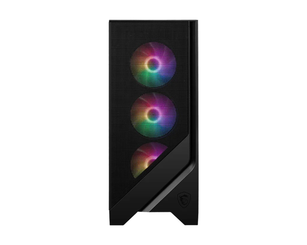 MSI MAG FORGE 120A AIRFLOW Mid Tower Case, 5x Pre-installed ARGB Fans,Tempered Glass Window, Black