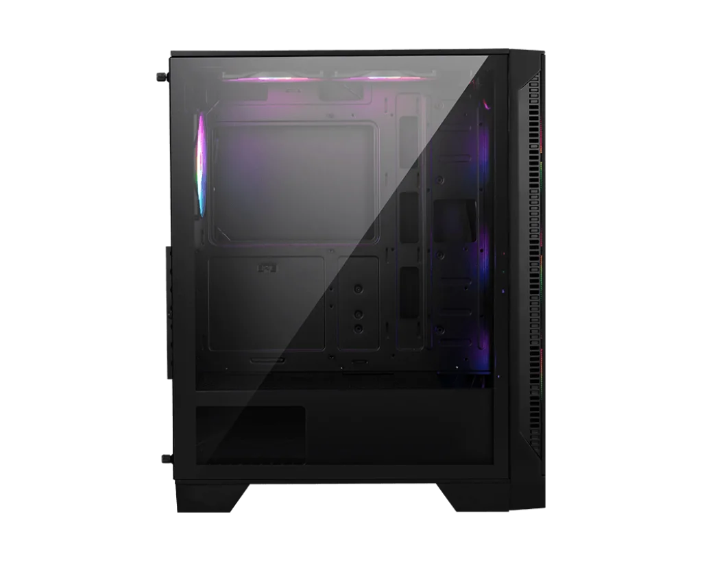 MSI MAG FORGE 120A AIRFLOW Mid Tower Case, 5x Pre-installed ARGB Fans,Tempered Glass Window, Black