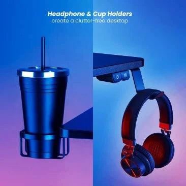 RANSOR Arena V2 RGB Gaming Desk and FREE RANSOR Gaming Moozepad 2XL Classic Black - RNSR-GD-ARENAV2-01