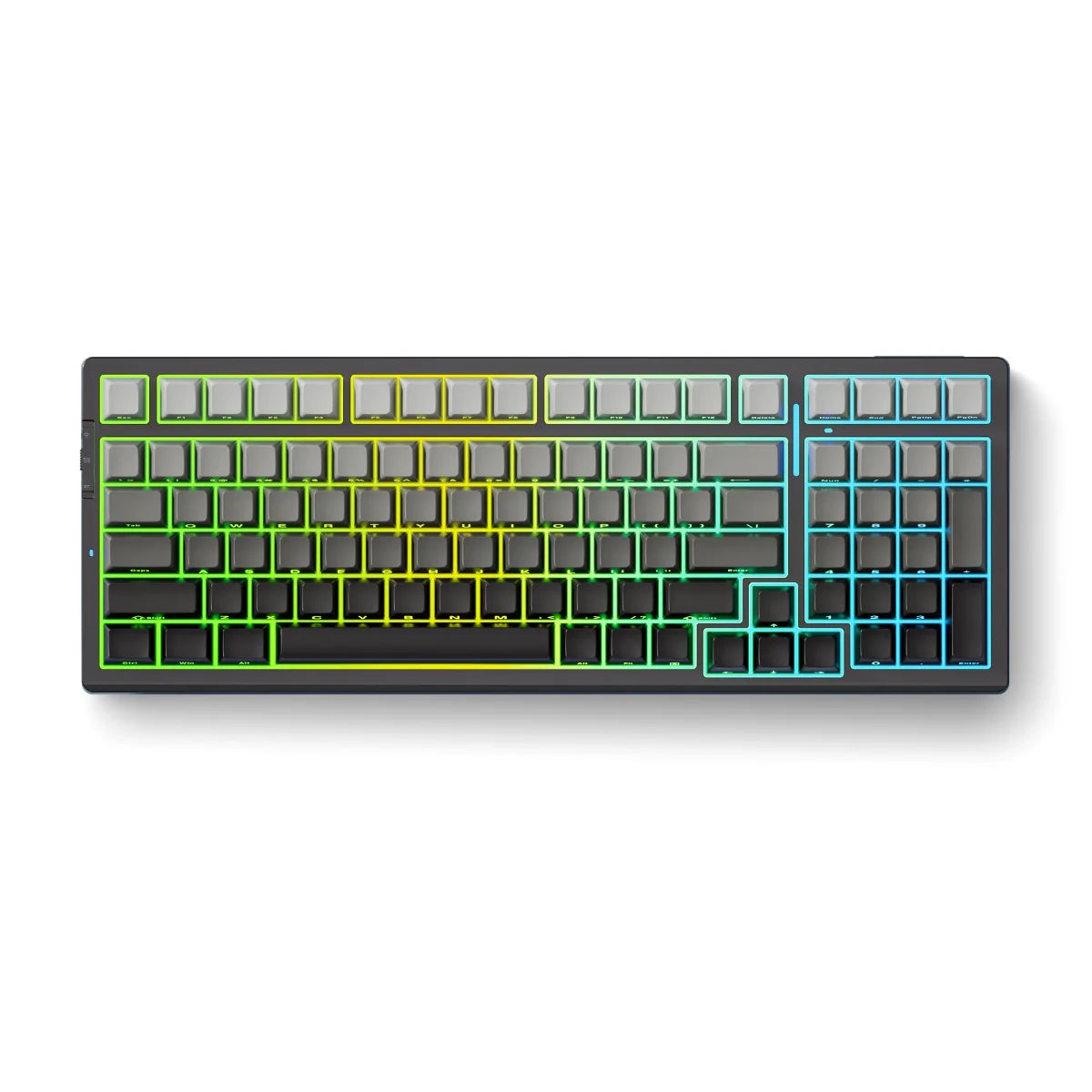 MCHOSE G98 Pro Wireless Tri-Mode Custom Mechanical Gaming Keyboard, 98% Layout, Gasket Mount, 2.4GHz | BT | Wired, Flame Orange Switch, Black | MC-G98S-5