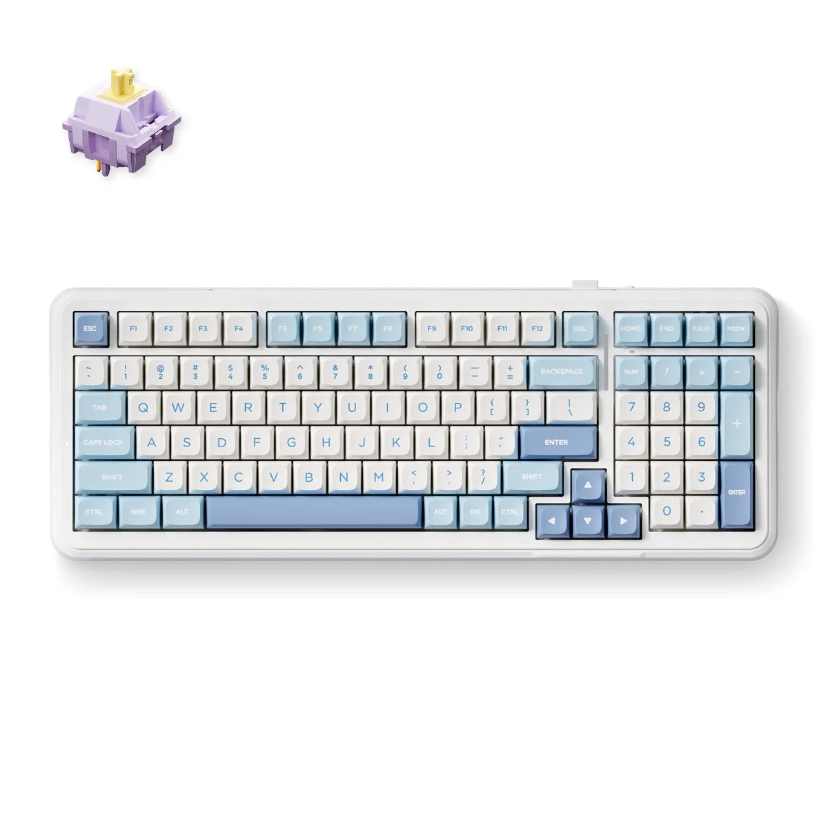MCHOSE K99-1A SKY BLUE Gasket mount Mechanical RGB Gaming Keyboard,Hyacinth Switch,90% layout,2.5ghz|BT|Wired,MC-K99-1A,6977271152063