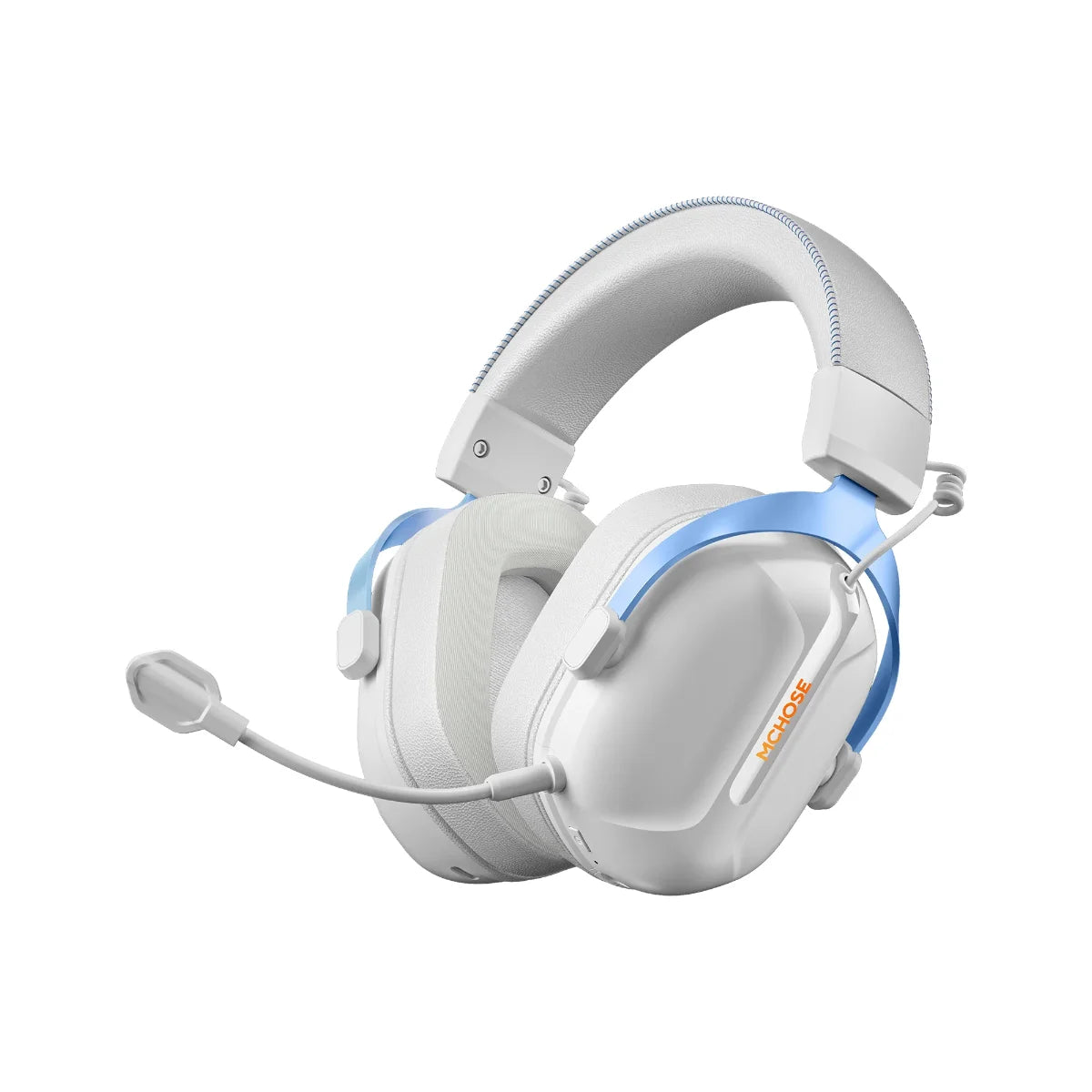 MCHOSE S9 Pro Wireless Gaming Headset, Wired/2.4G/BT Wireless/Type-C, Multi-Platform Compatibility, Multi-Platform Compatibility, White Blue | MC-S9-4
