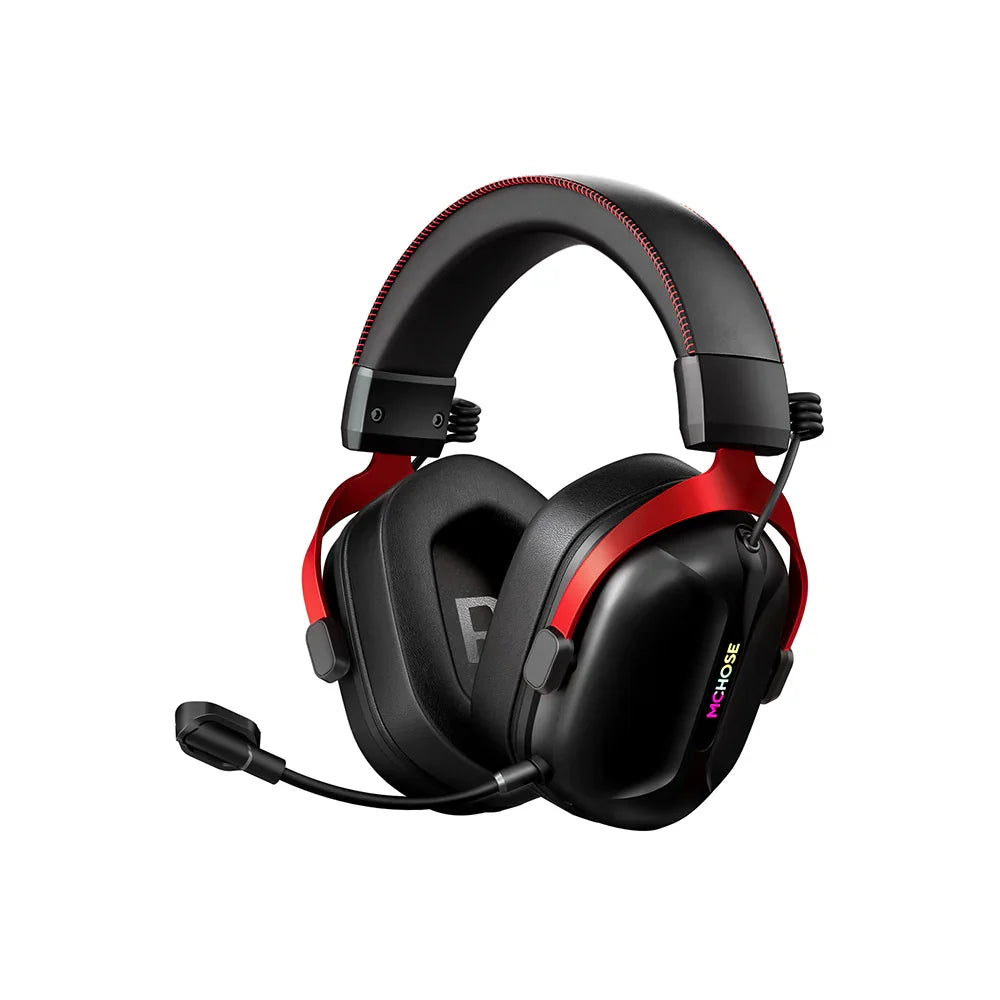 MCHOSE S9 Wireless Tri-Mode Gaming Headset, Wired/2.4G/BT Wireless, AI Intelligent Denoise, Black | MC-S9-1