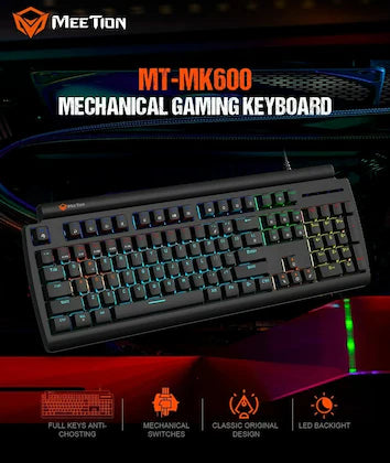 Meetion MT-MK600MX Wired USB Gaming Keyboard (Black)