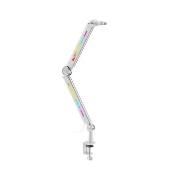 RANSOR Gaming Hecaton Pro RGB Microphone Arm - White - RNSR-ARM-MPRGB-01 - Games Corner Games Corner