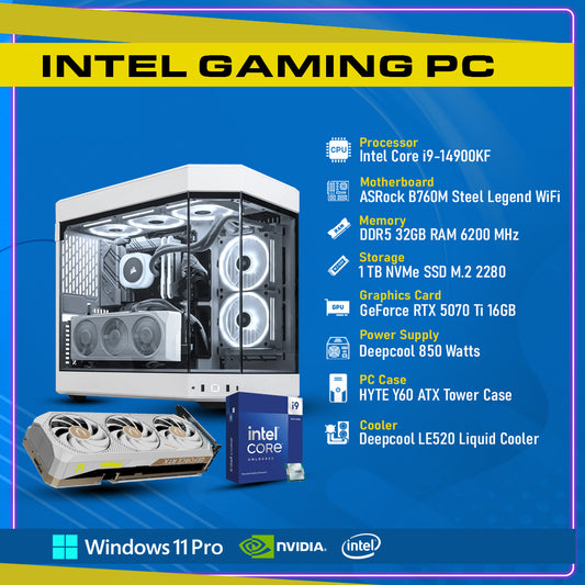 Ready To Build RTX 5070 Ti 16GB SOLID OC, Intel i9-14th Gen,GC-P258