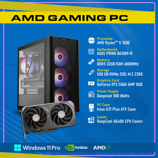 Ready To Build RTX 5060 AMP 8GB, AMD Ryzen 7000 Series,GC-P255