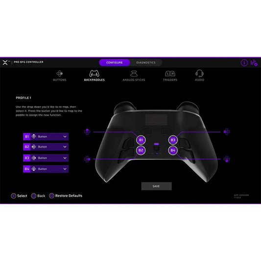 PDP Gaming Victrix Pro BFG Wireless Controller, Compatible With PS5 / PS4 & PC,Black