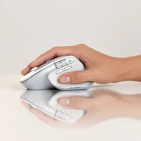 Logitech MX Master 3S Wireless Mouse Standard Edition with Logi Bolt USB Receiver, Ultra-fast Scrolling, Ergo, 8K DPI, Track on Glass, Quiet Clicks, USB-C, Bluetooth, Windows, Linux, Chrome -Pale Gray