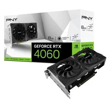 PNY Verto GeForce RTX 4060 8GB GDDR6 Graphics Card - Black - VCG40608DFXPB1