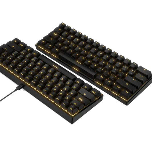 ROYAL KLUDGE RK61 RGB Tri-Mode Wireless Mechanical Keyboard, Blue Switch, Black | RK61SM-BLAC-Q