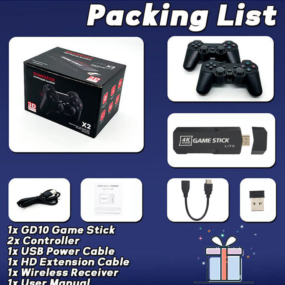 Retro Video Game Console 35000 Games 4K HD Game Stick